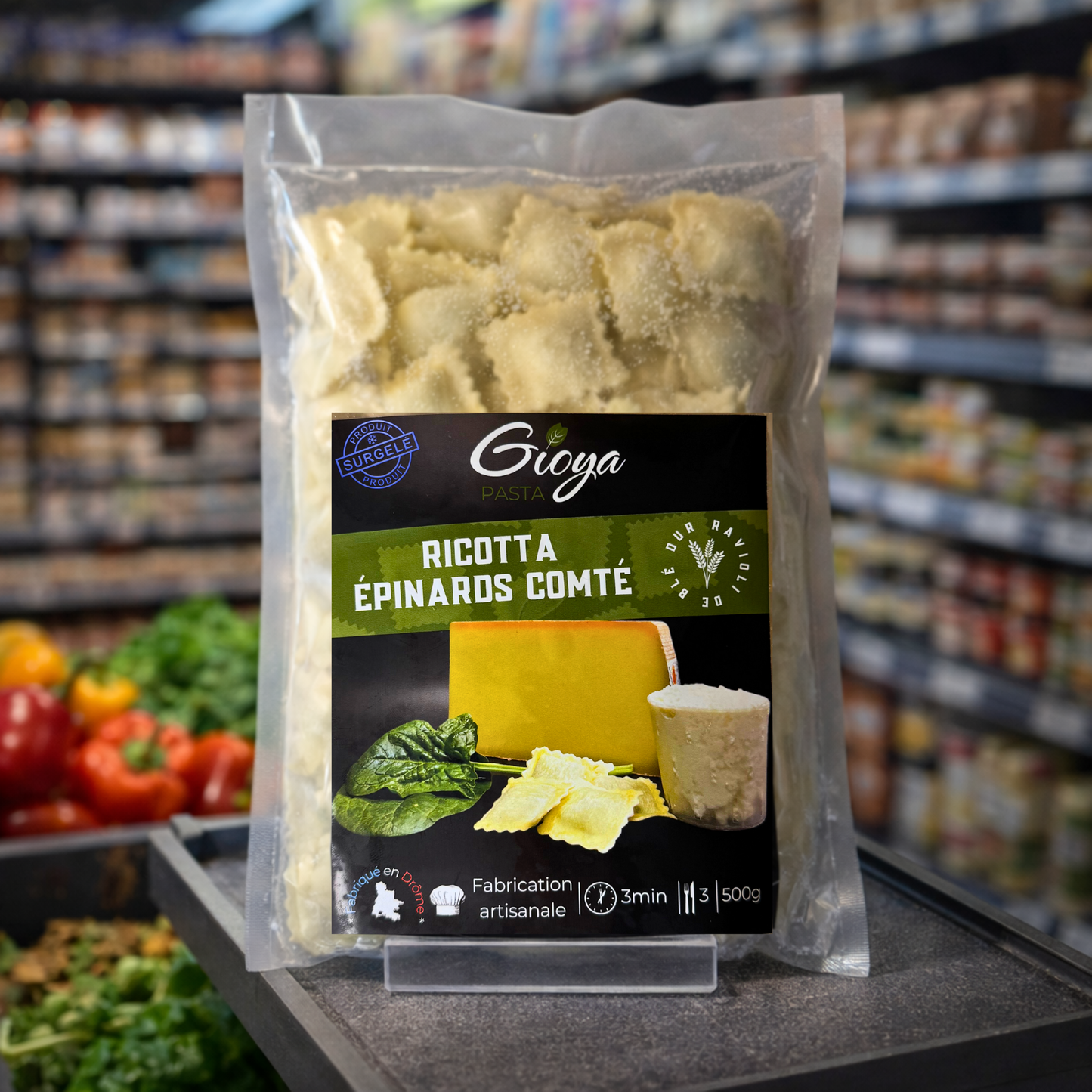 Raviolis Ricotta Epinards Comté - 500g