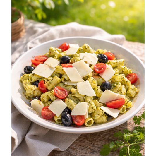 Salade de pâtes au pesto